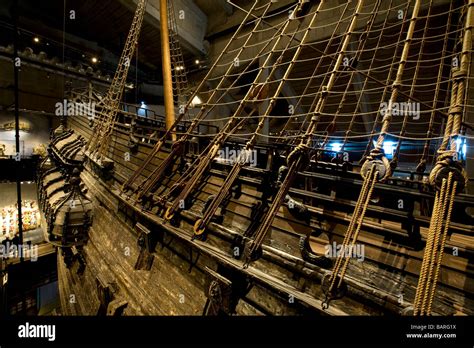 The 17th Century Swedish Warship Vasa In The Vasa Museum Stockholm