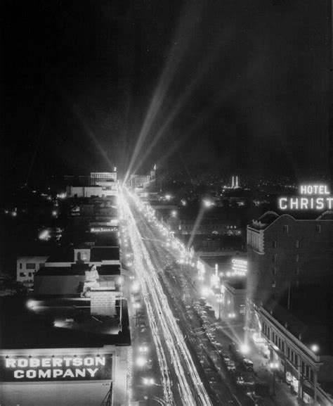 Searchlights On Hollywood Boulevard Los Angeles 1928 Vivo Vintage