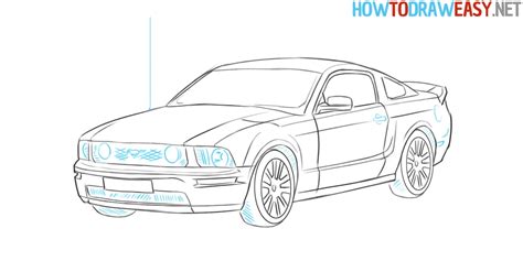 How To Draw A Ford Mustang How To Draw Easy
