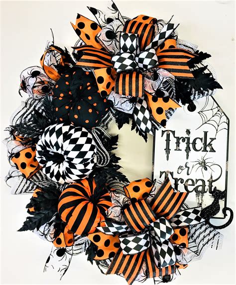 Halloween Deco Mesh Wreath Fall Wreath Halloween Wreath For Front