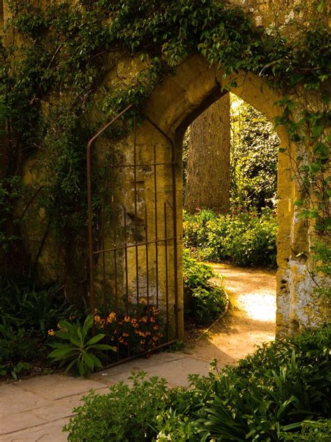 Garden Gate At Sudeley Castle Near Winchcombe Gloucestershire England