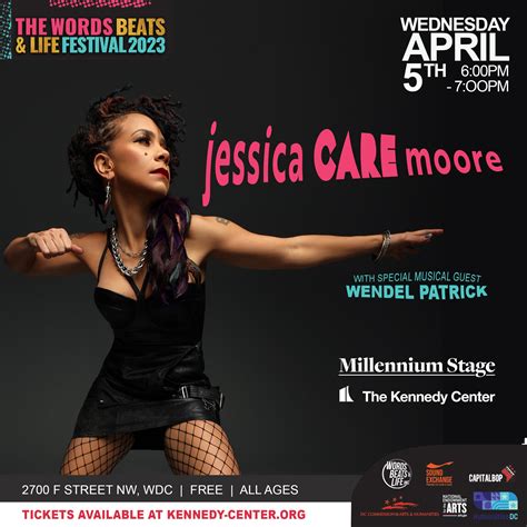 jessica care moore w wendel patrick at kennedy center on wed apr 5th 2023 6 00 pm