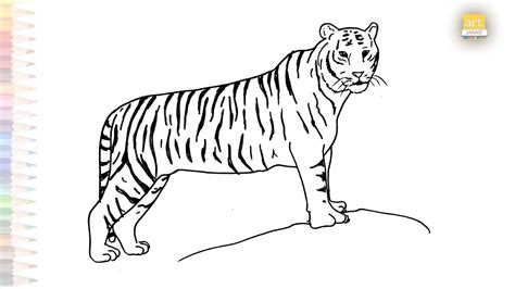 Tiger Easy Drawing Dibujo De Tigre How To Draw A Tiger Step By Step