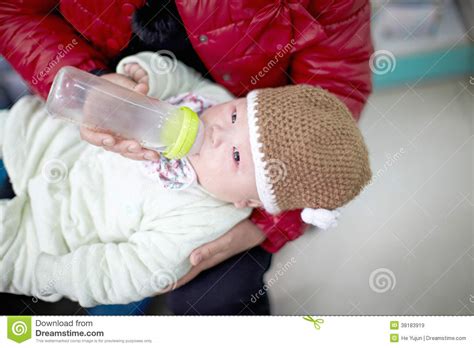 Baby Drinking From Bottle Stock Image Image Of Health 38183919