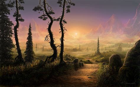 Fantasy Landscape Fantasy Artistic 4k Ultrahd Hd Black
