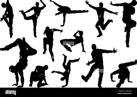 Street Dance Dancer Silhouettes Stock Vector Image And Art Alamy