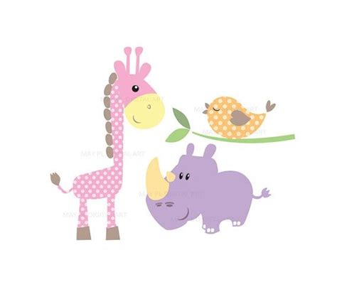 Baby Animals Clipart Diy Baby Shower Pastel Cute Elephant