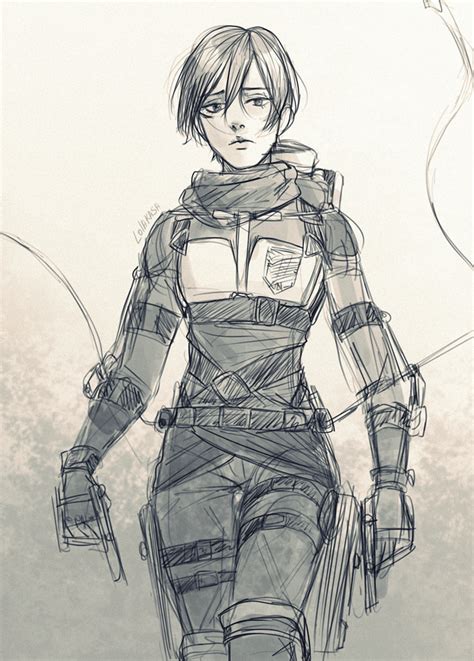 New illustrations of mikasa and character designs of armin and hange have just dropped. lolakasa: "I am slayed for life " SHE'S SO BEAUTIFUL ...