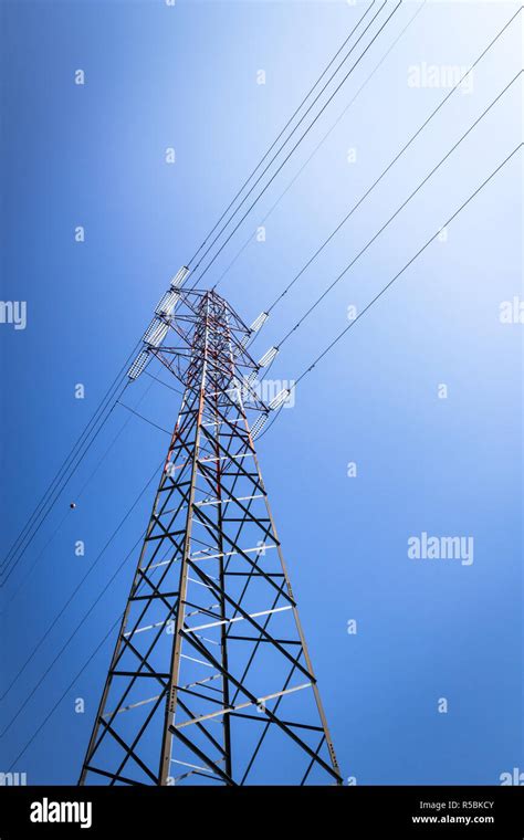 Overhead Power Line Stock Photo Alamy