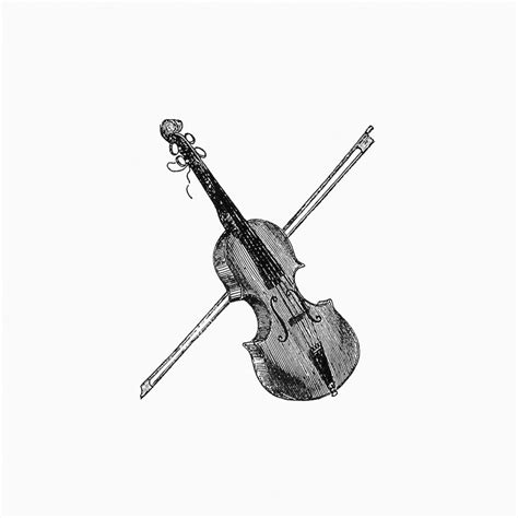 Hand Drawn Violin Isolated On Background Free Stock Illustration 411107