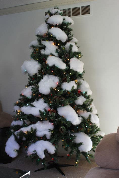 Snow Covered Christmas Tree Christmas Decorations Snow Covered