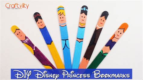 Diy 6 Different Disney Princess Popsicle Bookmarks How To Make