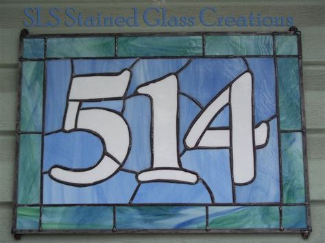 Explore Handmade Stained Glass House Numbers In 2020 Stained Glass