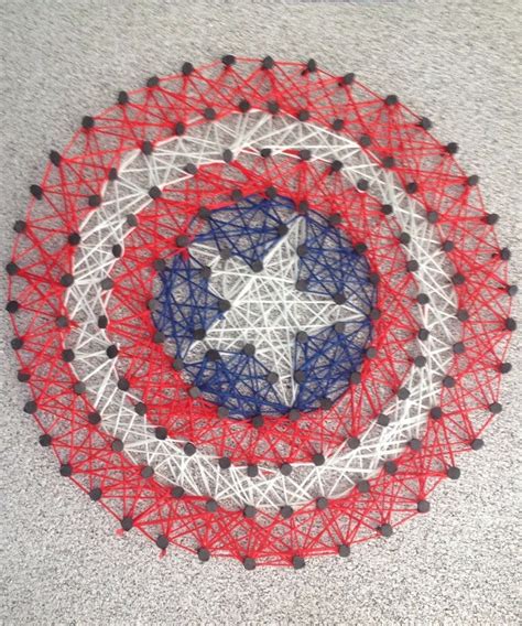 Captain America String Art 5 Steps With Pictures