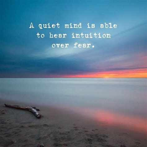 A Quiet Mind Is Able To Hear Intuition Over Fear Zen Meditation