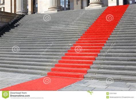 Red Carpet On Stairs Royalty Free Stock Photography