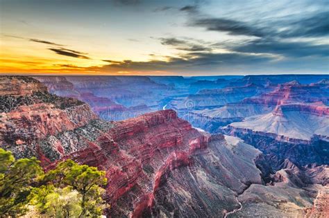 Grand Canyon Arizona Usa From The South Rim Stock Photo Image Of