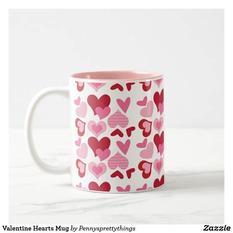 Valentine Hearts Mug | Valentines mugs, Mugs, Painted coffee mugs