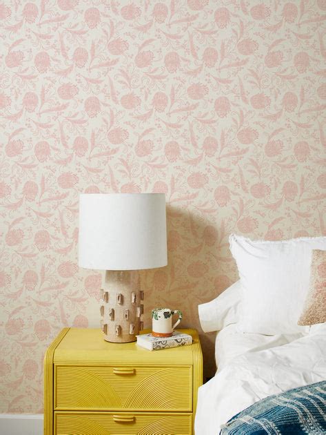 Pink Grasscloth Wallpaper