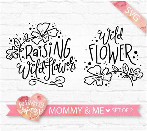 Mommy and Me Svg Mommy and Me Raising Wildflowers Svg | Etsy | Mommy