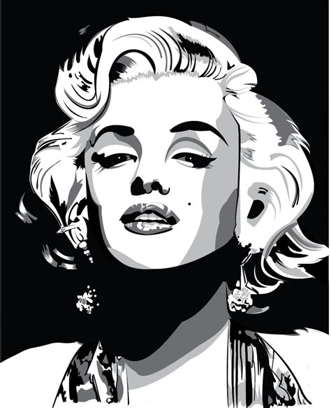 We also have large amounts of svgs products at our online store. Marilyn Monroe Vector Drawing on Behance