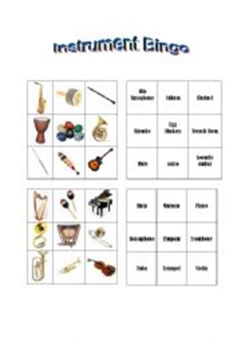 The sheet will open in a new window or tab for printing. English worksheets: Instrument Bingo