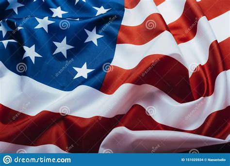 Bandeira De Estados Unidos Da Amrica Imagem Do Voo Da Bandeira Americana No Vento Foto De Stock
