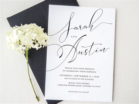 Wedding Invitation Download Edit With Canva Printable Editable Wedding