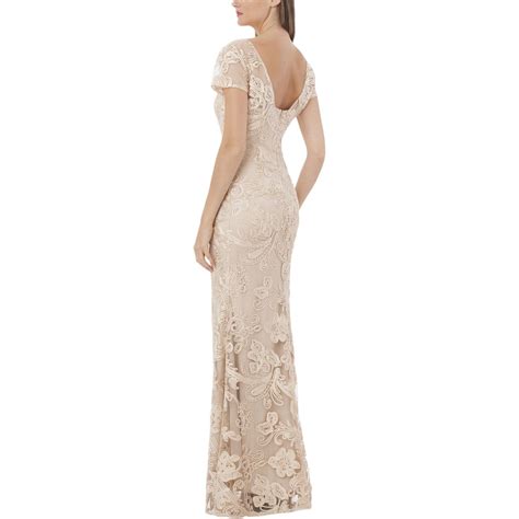 Js Collections Womens Beige Formal Embroidered Evening Dress Gown 16