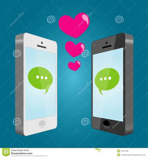 Mobile Love Stock Vector Image Of Mobile Illustration