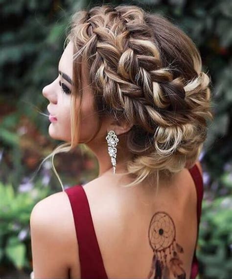 French Braid Updo 2021 Haircuts Hairstyles And Hair Colors