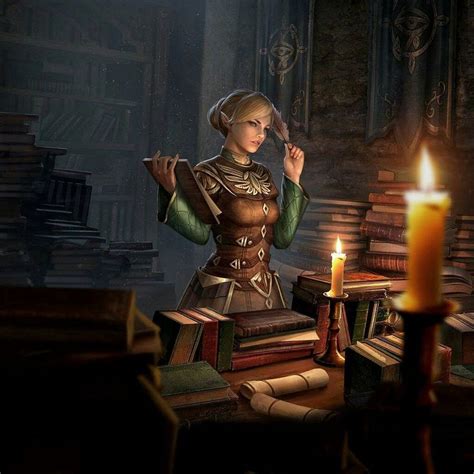 half elf wizard librarian foto cartoon dandd rpg arte fantasia