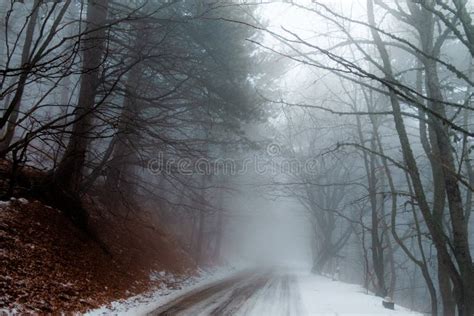 Foggy Mountain Road Stock Image Image Of Natural Specs 84247537