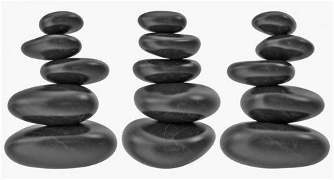 Black Zen Stones Pyramid 3d Model 3d Molier International