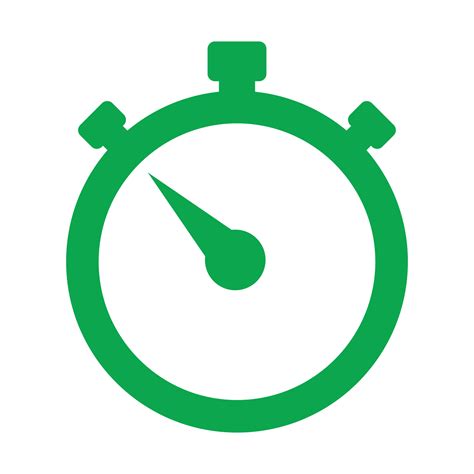Eps10 Green Vector Stopwatch Timer Icon In Simple Flat Trendy Modern