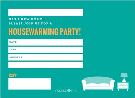 blank housewarming party invitation template