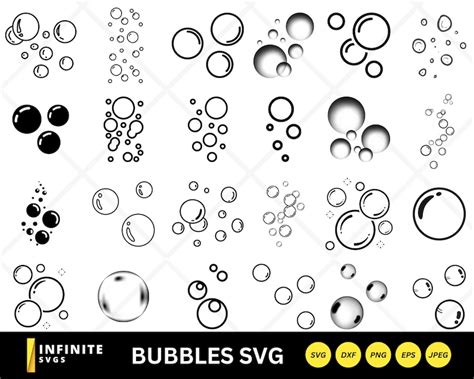 Bubbles Svg 24 Bubble Bundle Bubbles Clipart Bubble Svg Bubbles Cut
