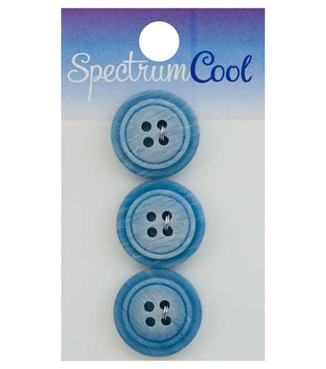Spectrum Cool 3 Pk 075 Round Buttons Light Blue Joann