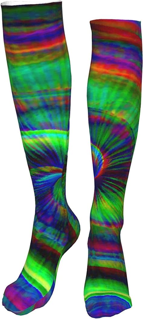 Pengyong Compression Socks Colorful Tie Dye Rainbow