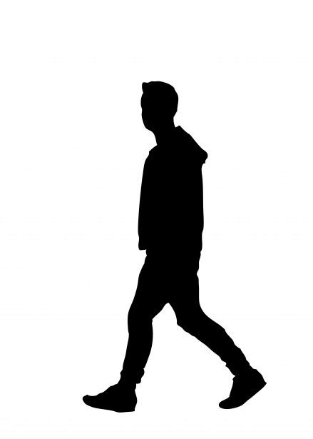 Man Walking Silhouette Clipart Free Stock Photo Public