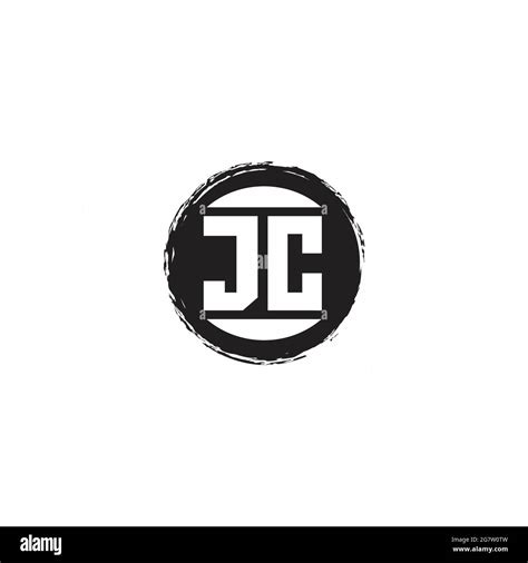 Jc Logo Initial Letter Monogram With Abstrac Circle Shape Design
