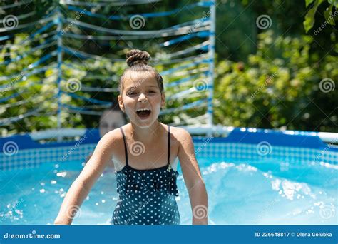 Chilling In Summer Happy Child Enjoy Chilling In Pool Chill Pool Day