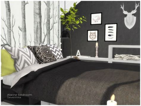 The Sims Resource Alwine Bedroom By Severinka Sims 4 Downloads