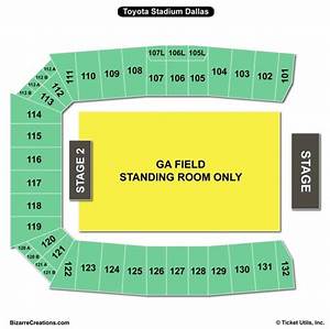 Toyota Stadium Seating Chart For Concerts Elcho Table