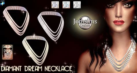 Diamant Dream Necklace By Jomsimscreations Jewelry Sims 4 Sims