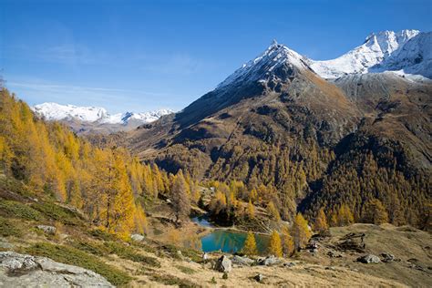 Fotos Von Alpen Schweiz Valais Natur Herbst Gebirge See