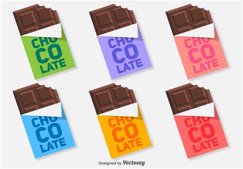 Colorful Flat Chocolate Bar Vector Icons 144405 Vector Art At Vecteezy
