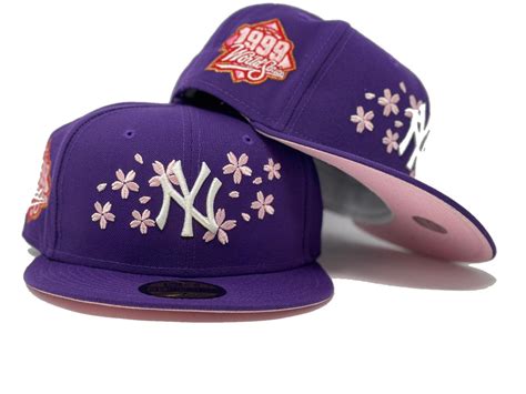 new york yankees 1999 world series purple pink brim new era fitted hat sports world 165