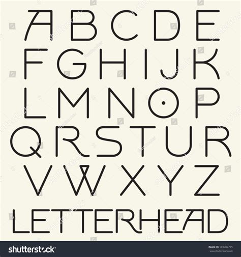 Vector Art Deco Font Retro Alphabet 183282725 Shutterstock