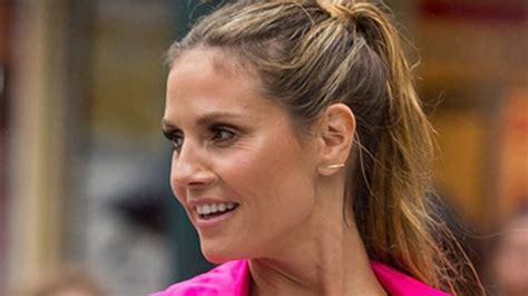 heidi klum s nipples stand to attention as she goes braless in tight top daily star